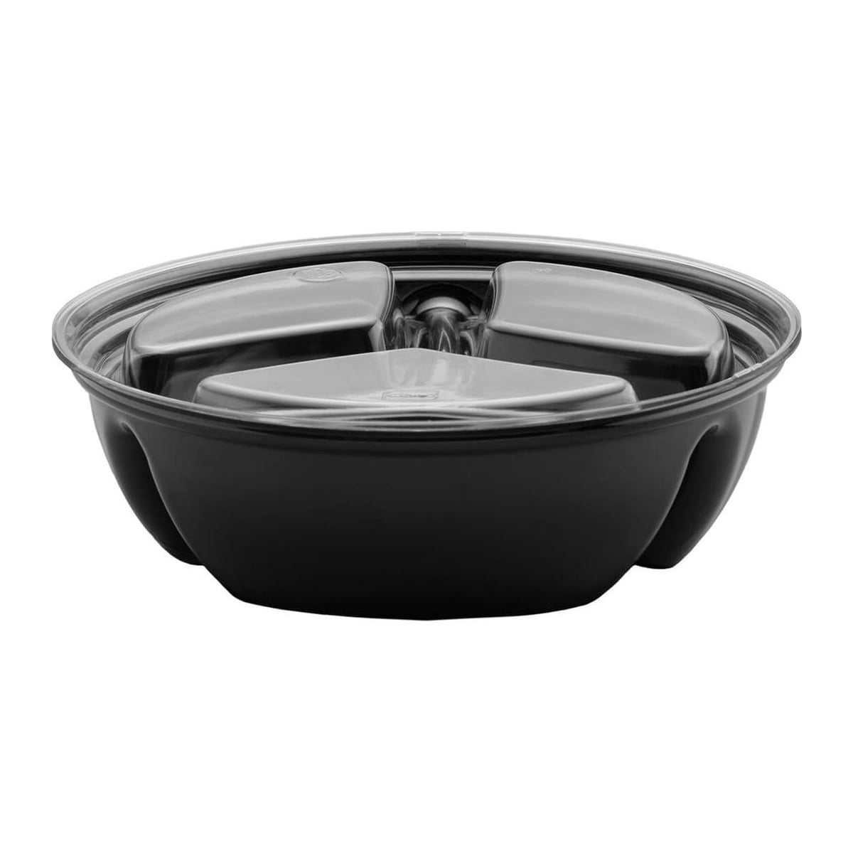 Contenedor 3 Divisiones resq® 24 oz Negro con Tapa