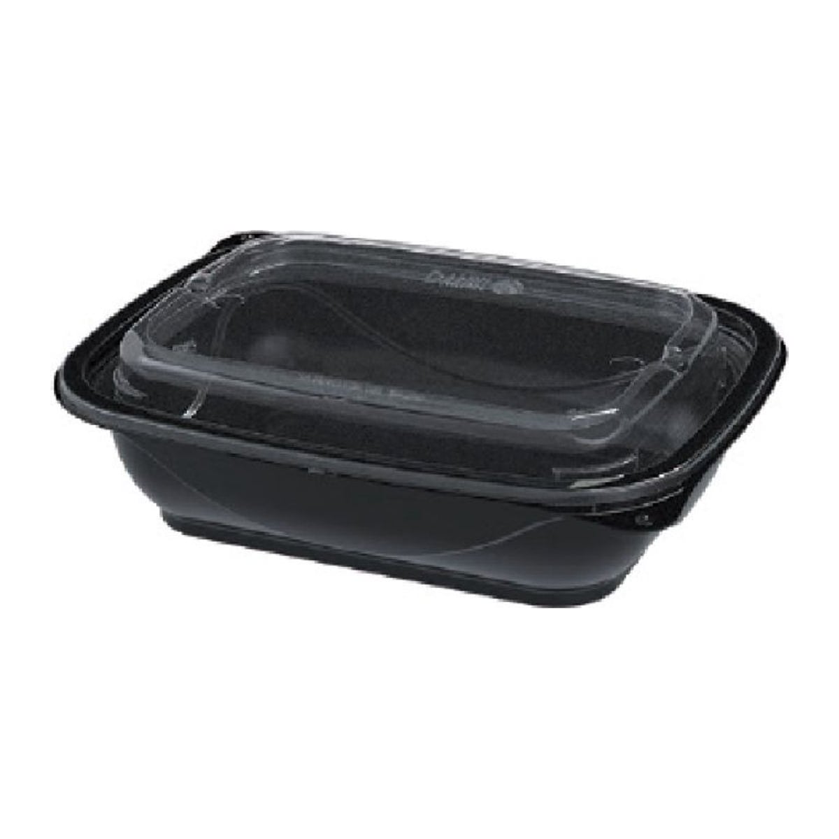 Contenedor Reutilizable Rectangular 24 oNz Negro con Tapa